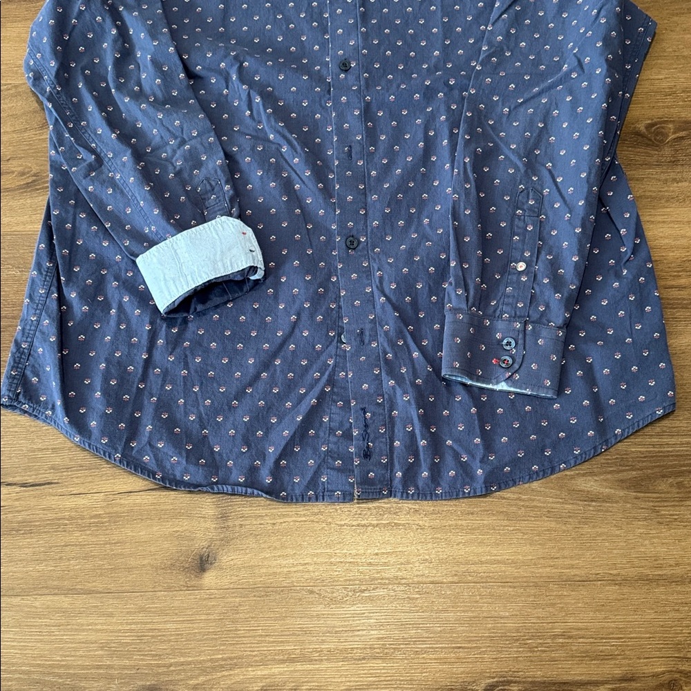 Ben Sherman Men's Long Sleeve Button Down Blue Shirt. Size XL - Picture 3 of 6
